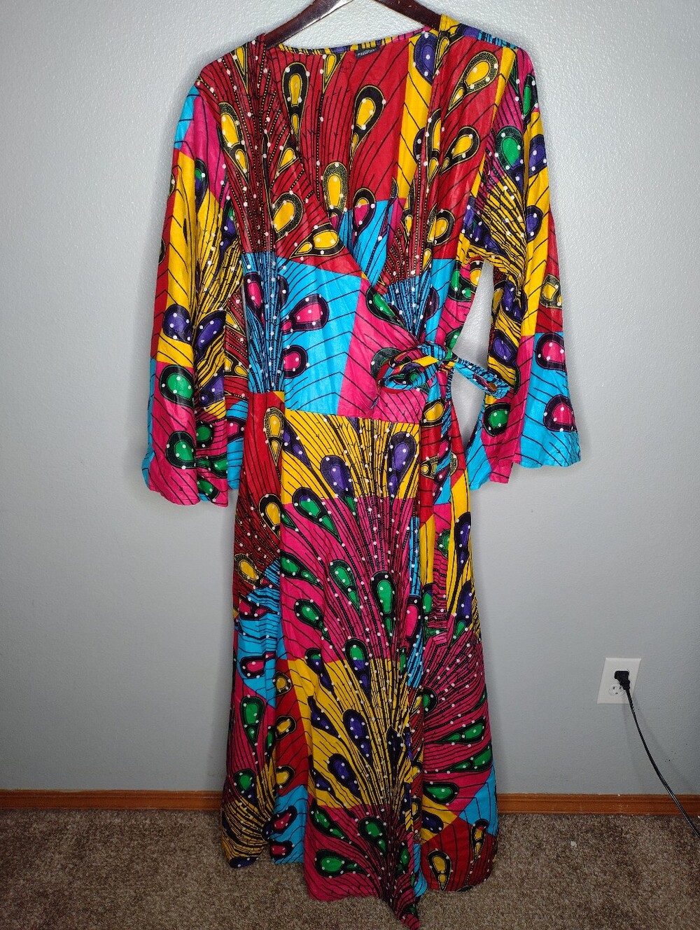 Advance Apparel African Ankara Wrap Maxi Dress One Free Size B12
